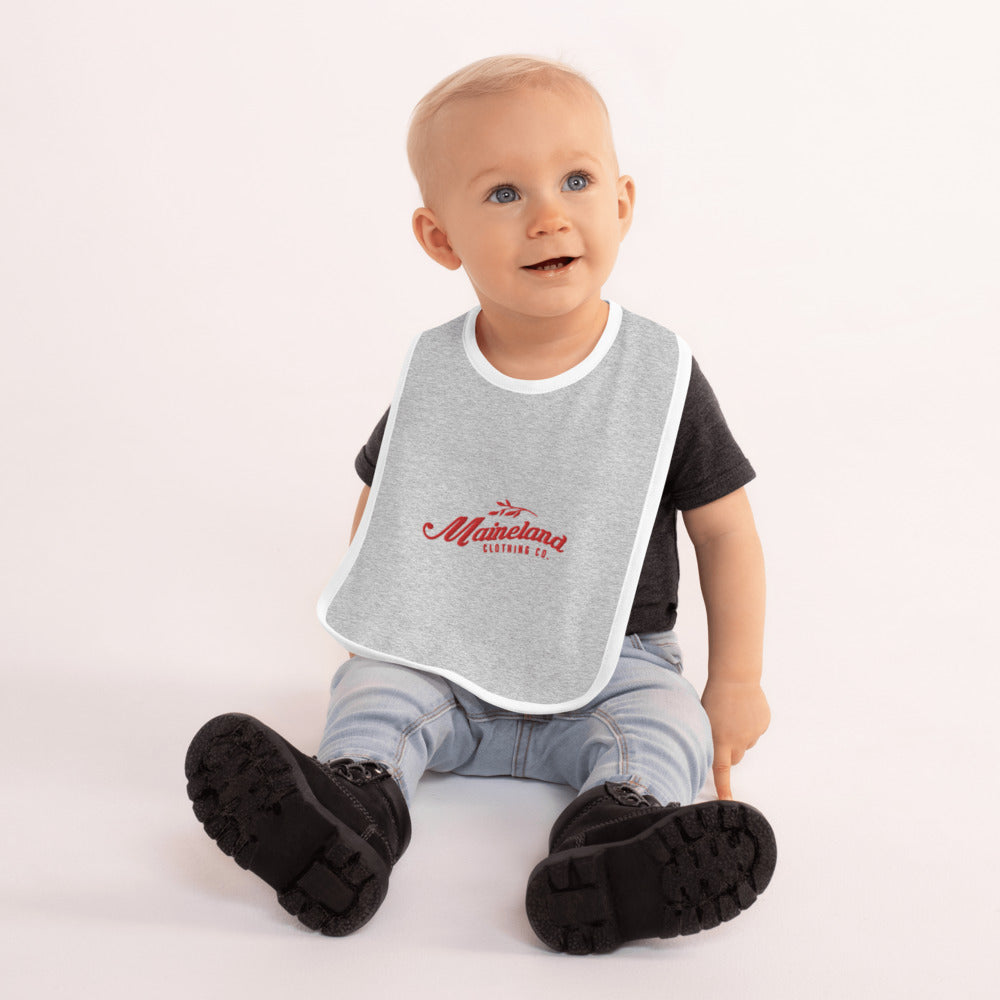 Embroidered Baby Bib - Maineland Clothing Co.