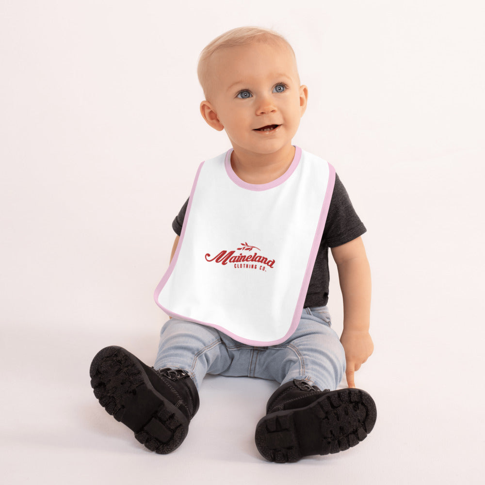 Embroidered Baby Bib - Maineland Clothing Co.